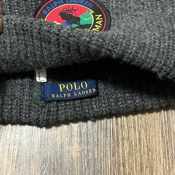 Polo Ralph Lauren Sportsman Knit Beanie - Charcoal Gray - Picture 3 of 4